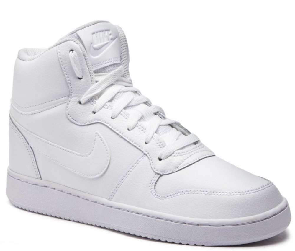 Nike Men's Nike Ebernon Mid [ White/White ] Basketball Shoes - AQ1773 ...