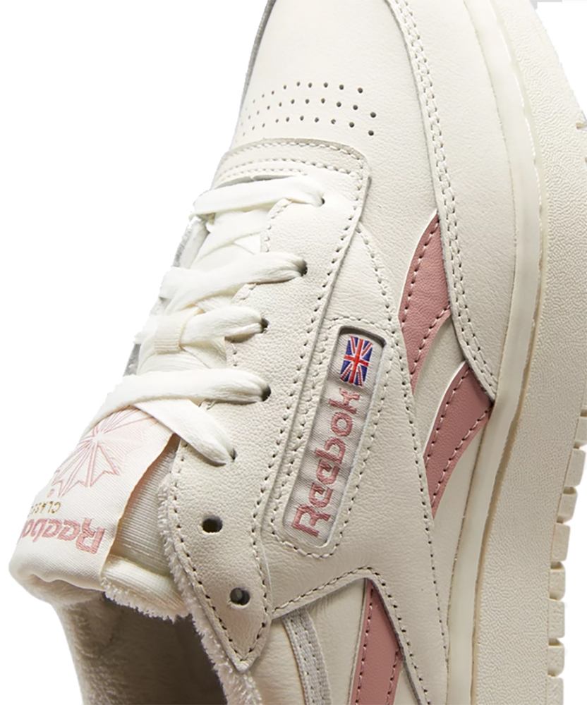 Reebok Club C Double Womens Lifestyle Shoes White Pink GY4802